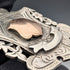 Circa 1919 British Antique Sterling Silver Albert Chain, 53g, Sterling Silver Medal Fob